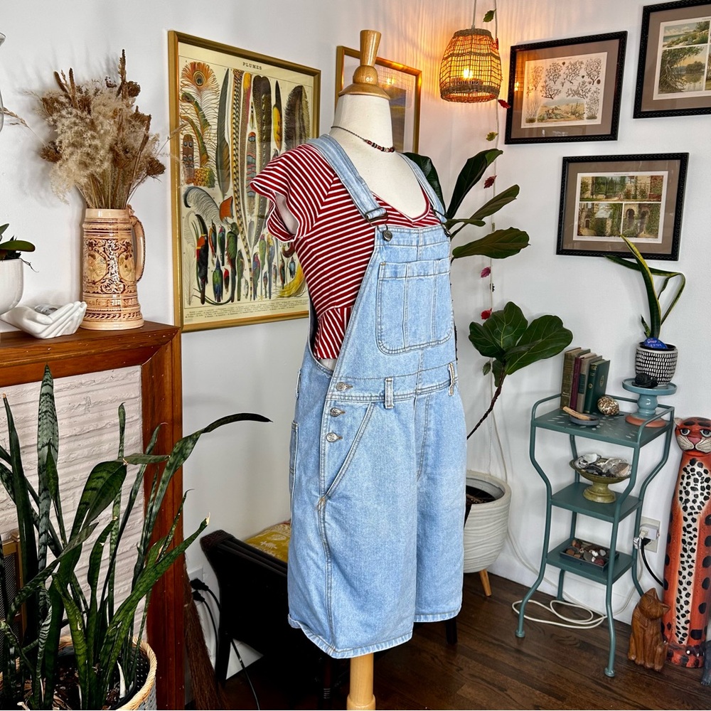 Vintage light Denim shortalls - Picture 5 of 6